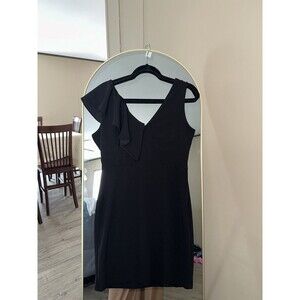 Lulus Elegant‎ Black Dress with Ruffle Detail